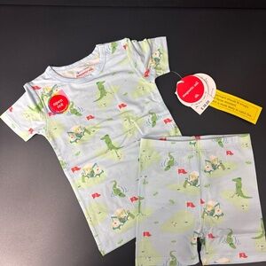 Magnetic Me Light - A Putt Above - Blue Golf Alligator Romper 2T Kids Pajama Set